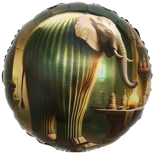 Шар (18''/46 см) Круг, Слон, 1 шт.