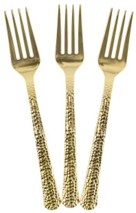 Вилки, Арт Деко, Золото, Металлик, 18,5 см, 10 шт. в упак. 